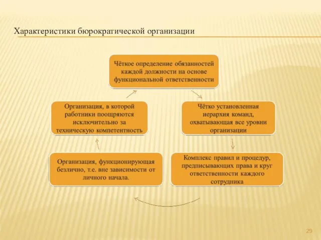 Характеристики бюрократической организации