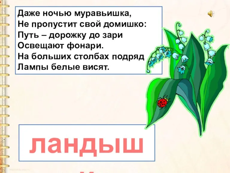 Даже ночью муравьишка, Не пропустит свой домишко: Путь – дорожку