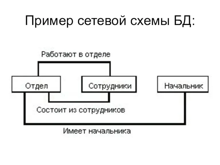 Пример сетевой схемы БД: