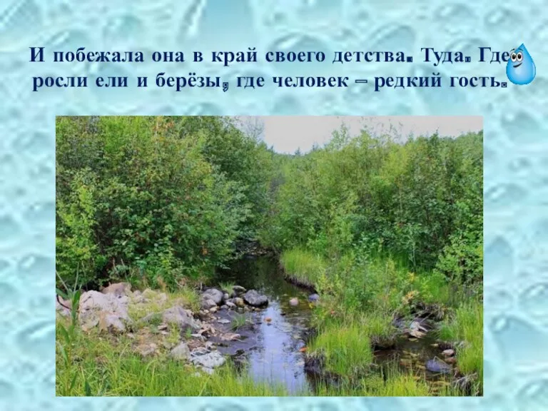 И побежала она в край своего детства. Туда. Где росли