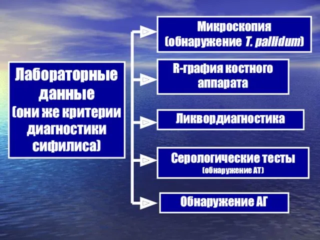 Лабораторные данные (они же критерии диагностики сифилиса) Микроскопия (обнаружение T.