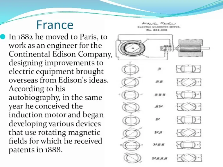 France In 1882 he moved to Paris, to work as