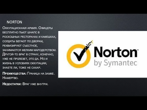 NORTON Оккупационная армия. Офицеры бесплатно пьют шнапс в роскошных ресторанах