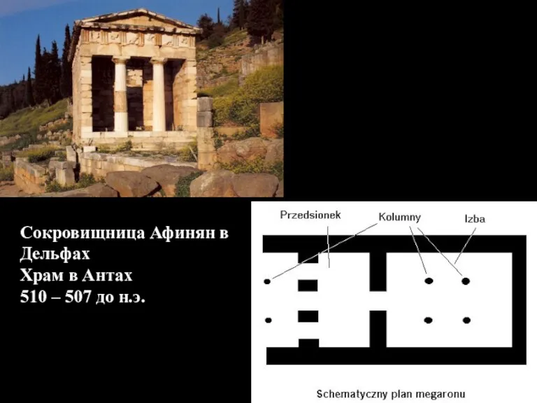 Сокровищница Афинян в Дельфах Храм в Антах 510 – 507 до н.э.