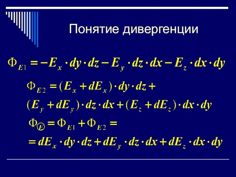 Понятие дивергенции