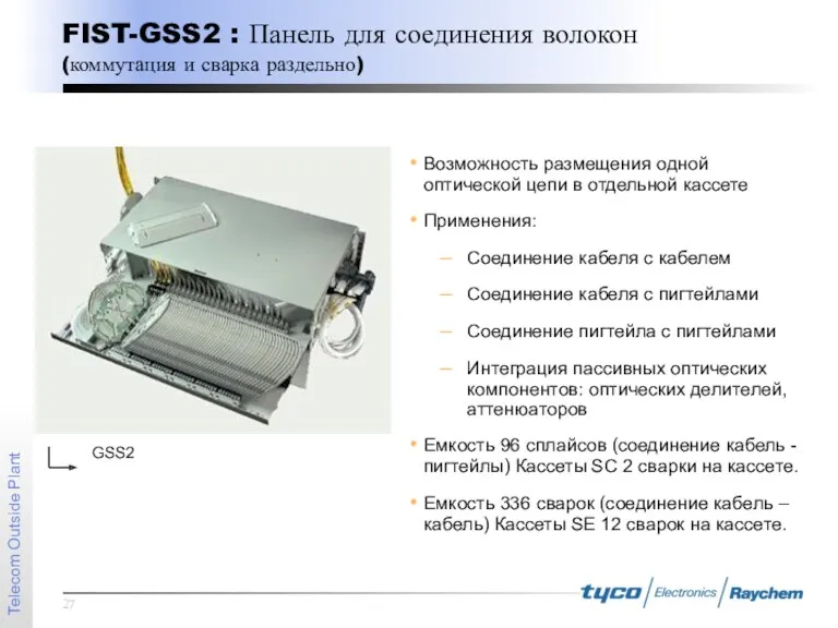 FIST-GSS2 : Панель для соединения волокон (коммутация и сварка раздельно)