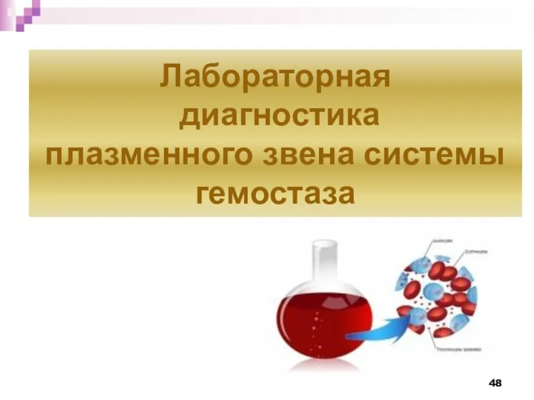 Лабораторная диагностика плазменного звена системы гемостаза