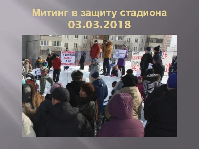 Митинг в защиту стадиона 03.03.2018