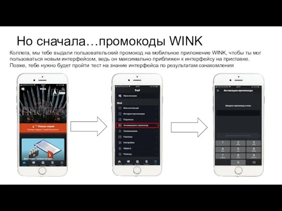 Но сначала…промокоды WINK Коллега, мы тебе выдали пользовательский промокод на