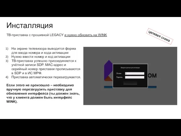 Инсталляция ТВ-приставка с прошивкой LEGACY и нужно обновить на WINK