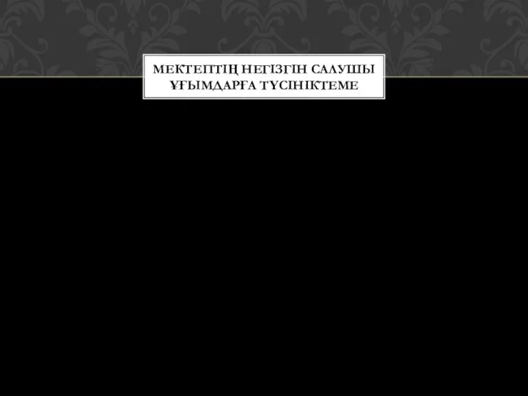 МЕКТЕПТІҢ НЕГІЗГІН САЛУШЫ ҰҒЫМДАРҒА ТҮСІНІКТЕМЕ