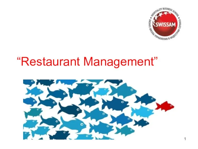 Restaurant Management. Planning