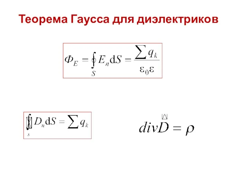 Теорема Гаусса для диэлектриков