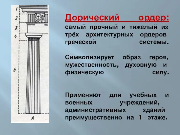 Дорический ордер: самый прочный и тяжелый из трёх архитектурных ордеров