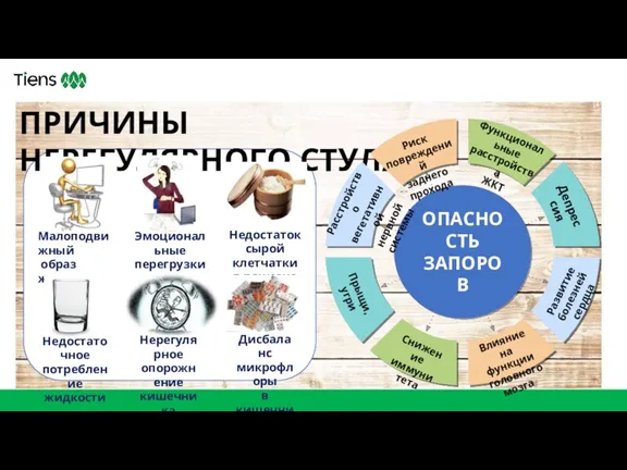 Гости и ПРИЧИНЫ НЕРЕГУЛЯРНОГО СТУЛА Риск повреждений заднего прохода Функциональные