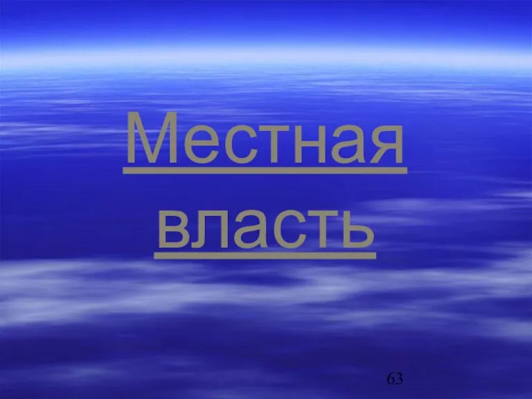 Местная власть