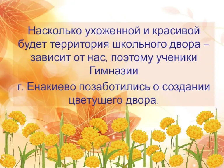 Насколько ухоженной и красивой будет территория школьного двора – зависит