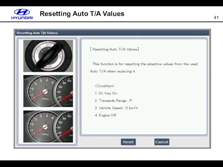 Resetting Auto T/A Values