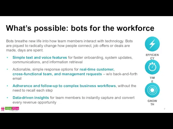 What’s possible: bots for the workforce Bots breathe new life