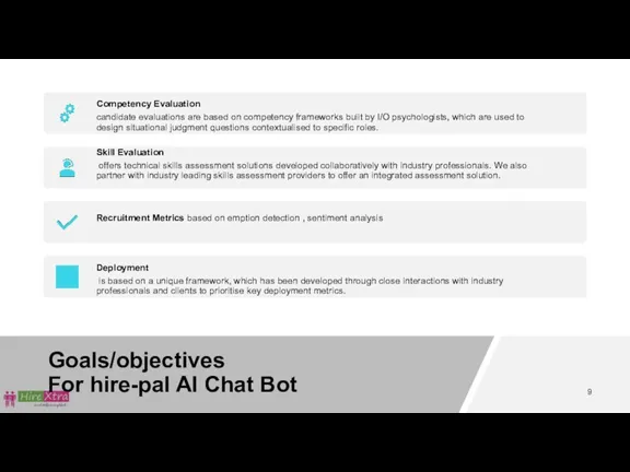 Goals/objectives For hire-pal AI Chat Bot