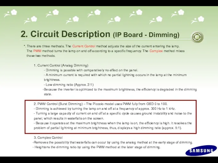 2. Circuit Description (IP Board - Dimming) *. There are