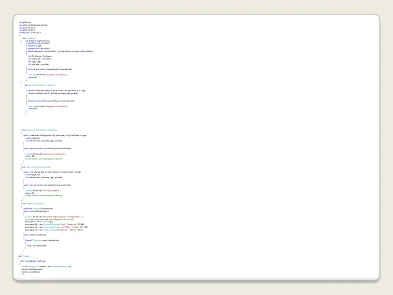 using System; using System.Collections.Generic; using System.Linq; using System.Text; namespace Lecture_VAb