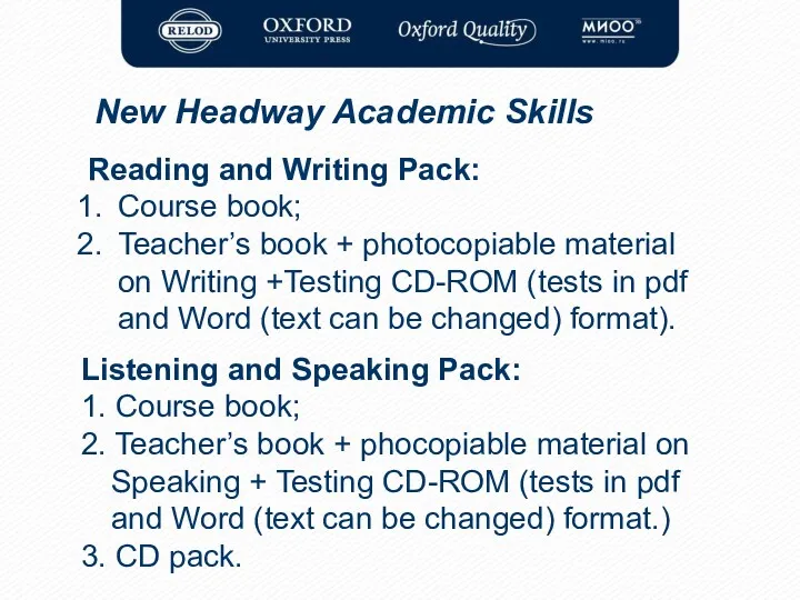 New Headway Academic Skills New Headway Academic Skills Reading and Writing Pack: Course
