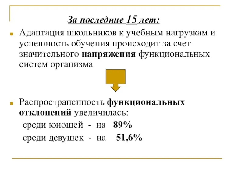 За последние 15 лет: Адаптация школьников к учебным нагрузкам и