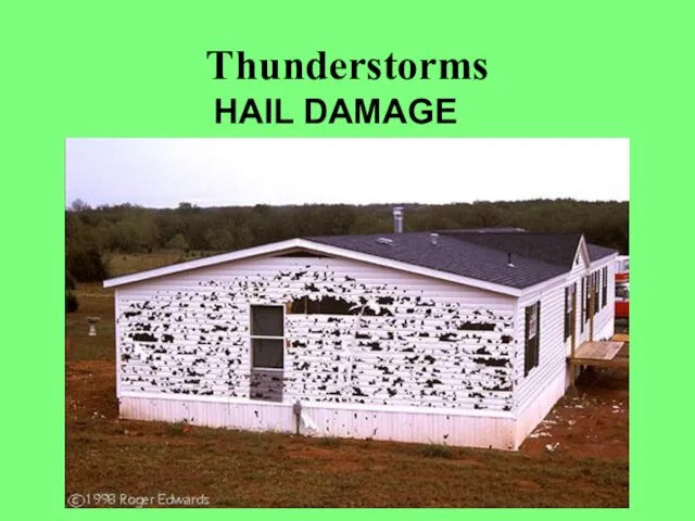 Thunderstorms HAIL DAMAGE