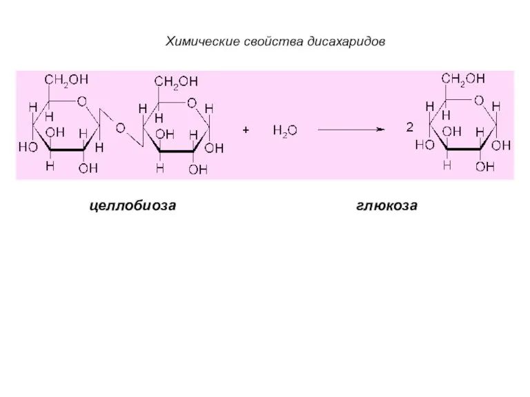 целлобиоза глюкоза Химические свойства дисахаридов