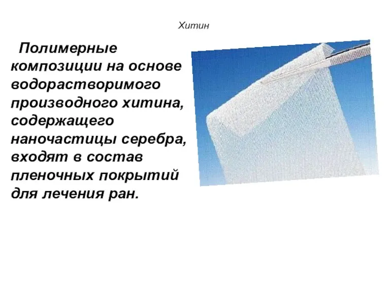 Хитин Полимерные композиции на основе водорастворимого производного хитина, содержащего наночастицы