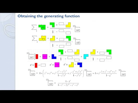 Obtaining the generating function