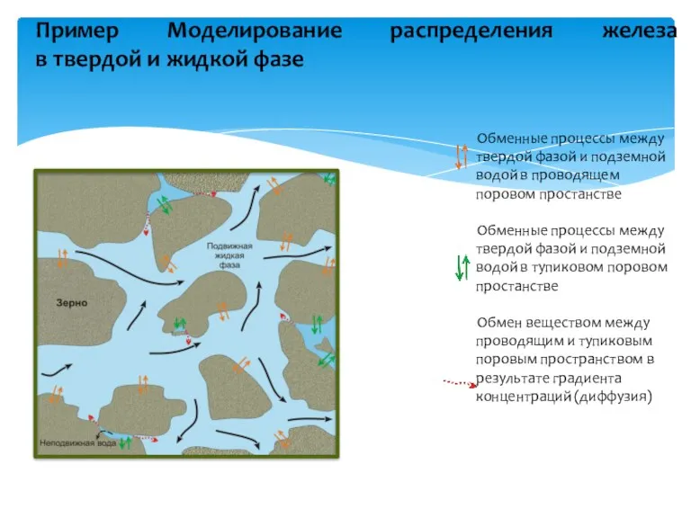 Обменные процессы между твердой фазой и подземной водой в проводящем поровом простанстве Обменные