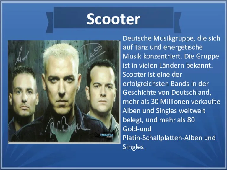 Deutsche Musikgruppe, die sich auf Tanz und energetische Musik konzentriert.