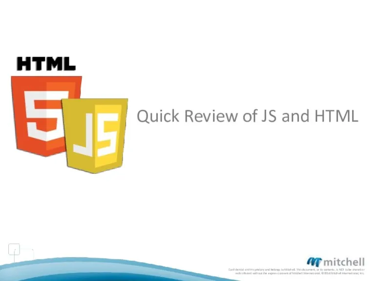 Quick Review of JS and HTML