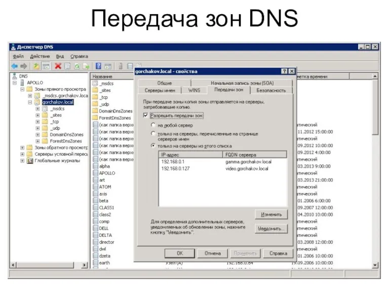 Передача зон DNS