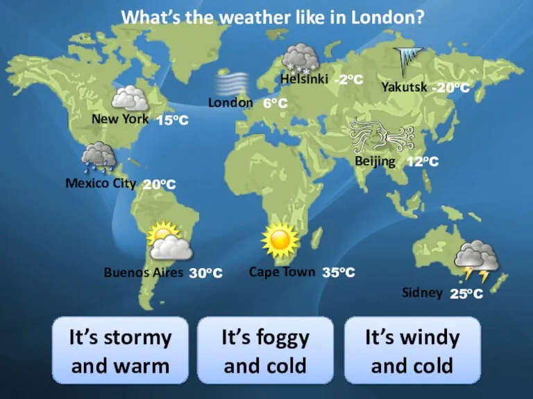 What’s the weather like in London? It’s windy and cold