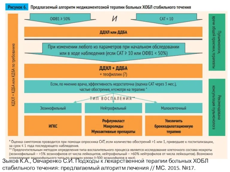 Зыков К.А., Овчаренко С.И. Подходы к лекарственной терапии больных ХОБЛ