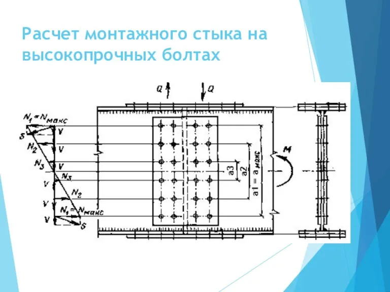 Расчет монтажного стыка на высокопрочных болтах