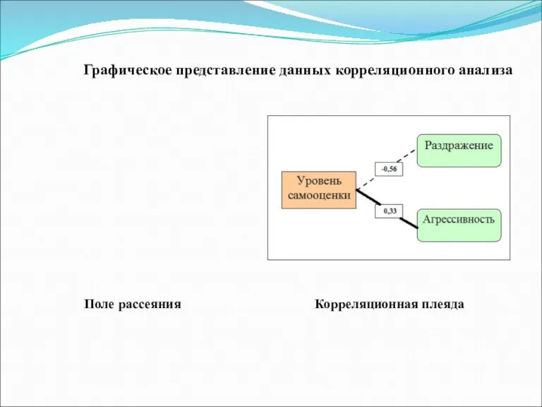 Графическое представление данных корреляционного анализа Поле рассеяния Корреляционная плеяда