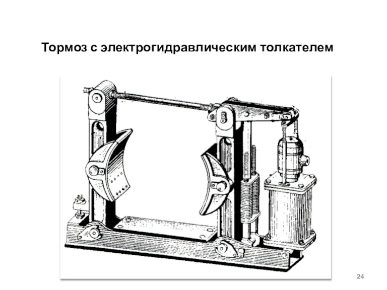 Тормоз с электрогидравлическим толкателем