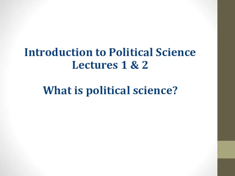What is political science