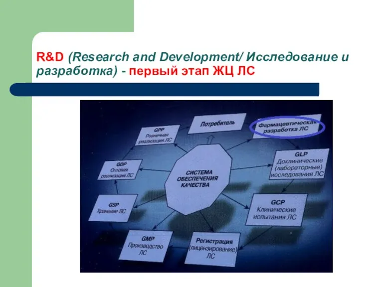 R&D (Research and Development/ Исследование и разработка) - первый этап ЖЦ ЛС
