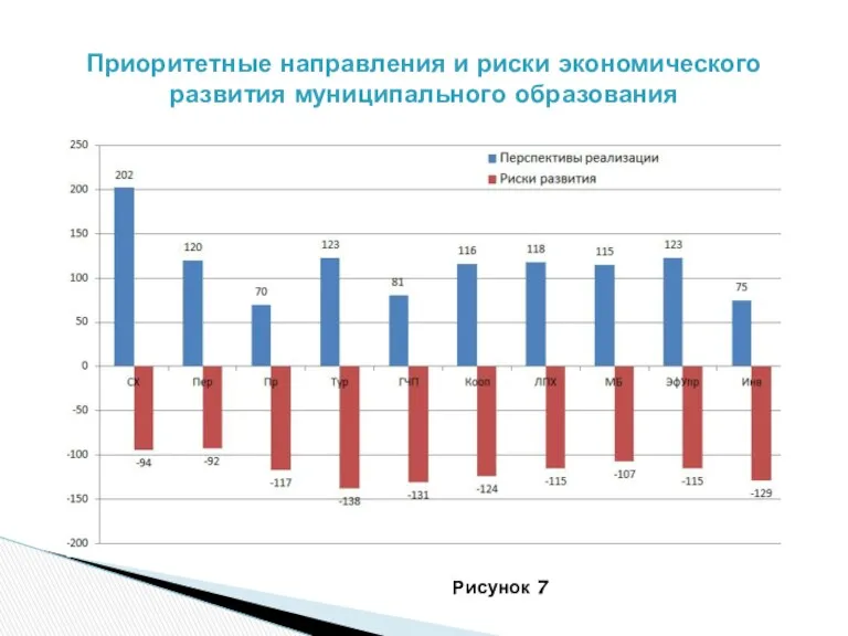 Приоритетные направления и риски экономического развития муниципального образования Рисунок 7