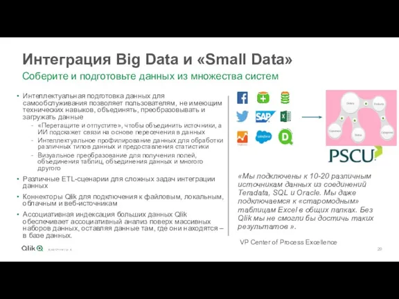 Интеграция Big Data и «Small Data» Соберите и подготовьте данных