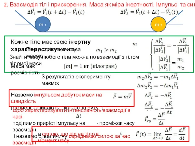 m 1 m 2 Знайти масу любого тіла можна по