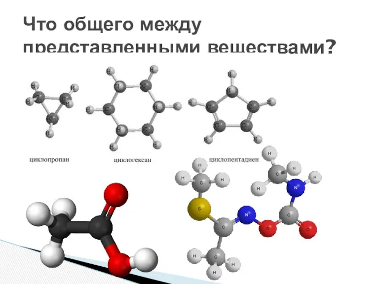 Что общего между представленными веществами?