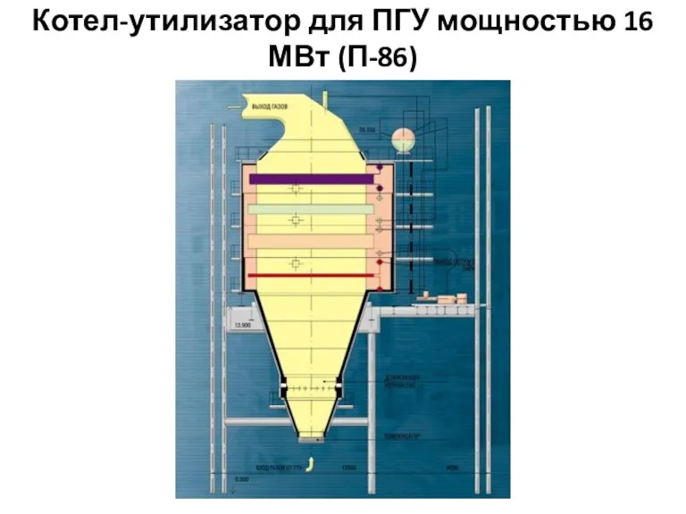 Котел-утилизатор для ПГУ мощностью 16 МВт (П-86)