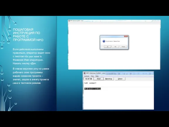 ПОШАГОВАЯ ИНСТРУКЦИЯ ПО РАБОТЕ С ПРОГРАММОЙ NIPO Если действия выполнены
