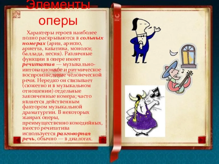 Характеры героев наиболее полно раскрываются в сольных номерах (ария, ариозо,